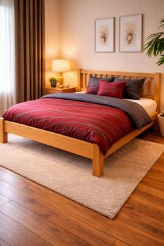 Doppelbett BEN 140/200 Kernbuche MASSIV geölt